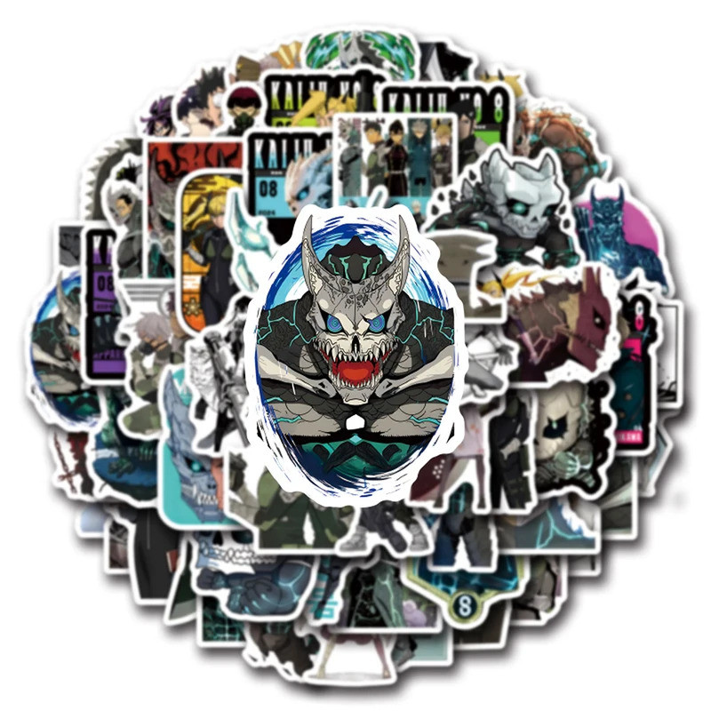10 / 30 / 57 Chiếc Mát Kaiju No.8 Hoạt Hình Dán Anime Chống Thấm Nước Graffiti Đề Can Đồ Chơi DIY Đi
