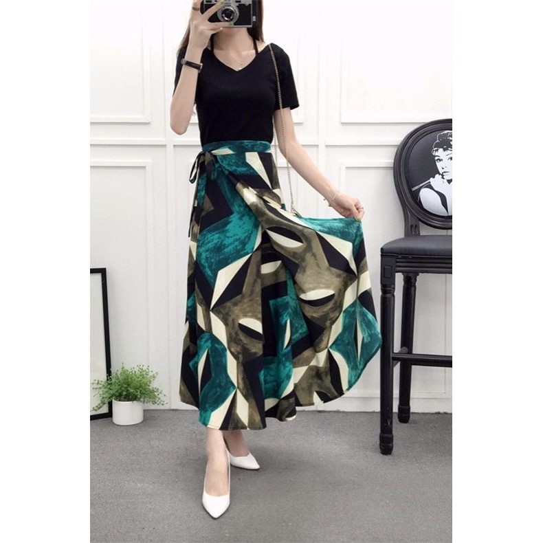 Váy ren Bohemian Váy dài xẻ tà không đều Váy đi biển Váy quấn một mảnh Váy ren @ -