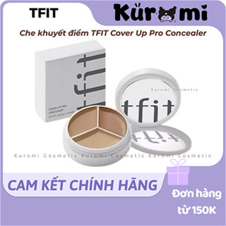  TFIT  Che khuyết điểm TFIT Cover Up Pro Concealer kem che khuyết điểm TFIT hũ tròn 3 màu tiện lợi Kuromi Cosmetics 