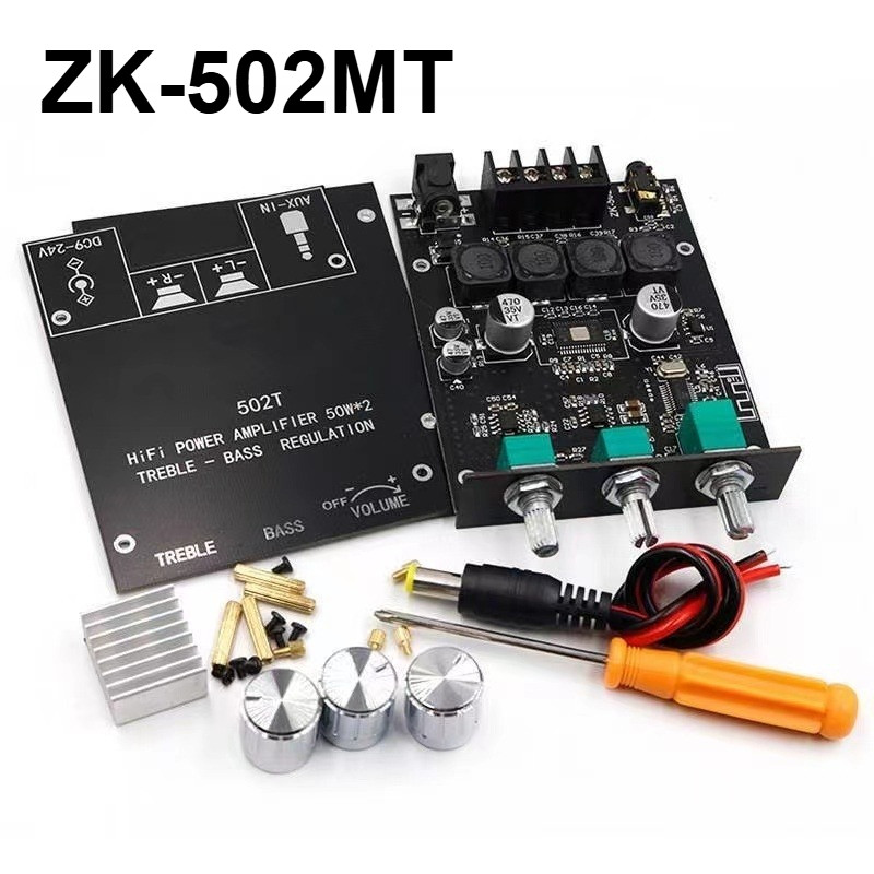 Mạch loa Bluetooth ZK-502mt / ZK-502L công suất lớn 2x50W Bass căng - Mạch khuếch đại âm thanh không
