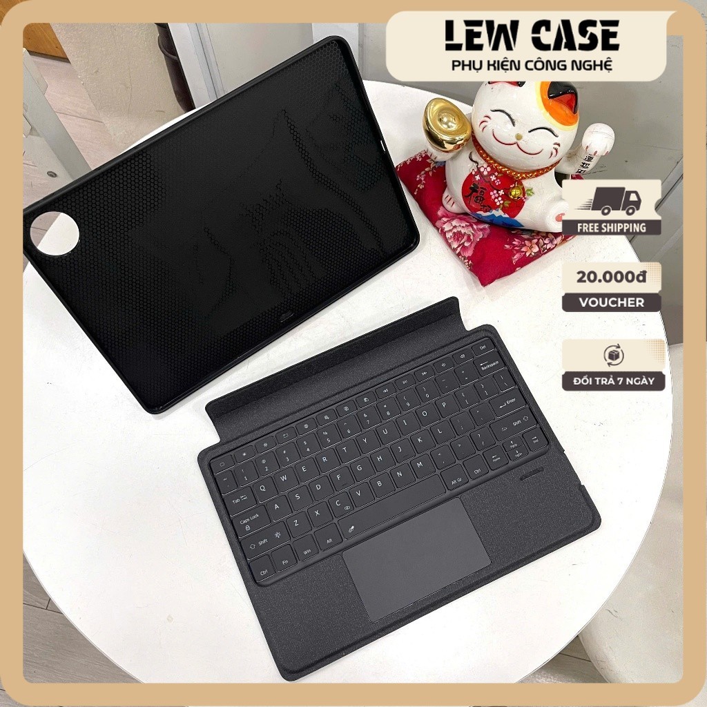 BAO DA BÀN PHÍM Smart Keybroad có Touchpad,giá đỡ,đèn LED, tháo rời cho Vivo Pad 3 Pro