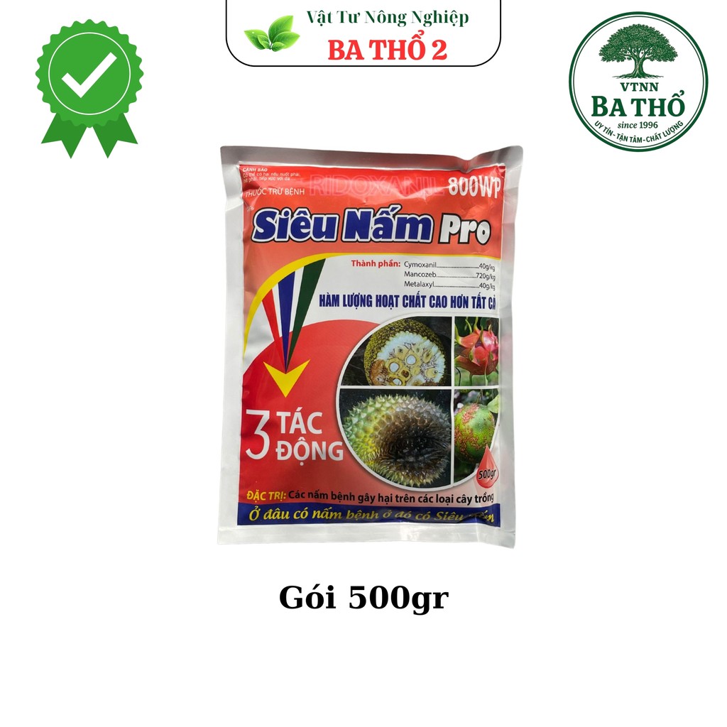 Thuốc Trờ Bệnh Ridoxanil Siêu Nấm Pro 800WP 500gr (gói)