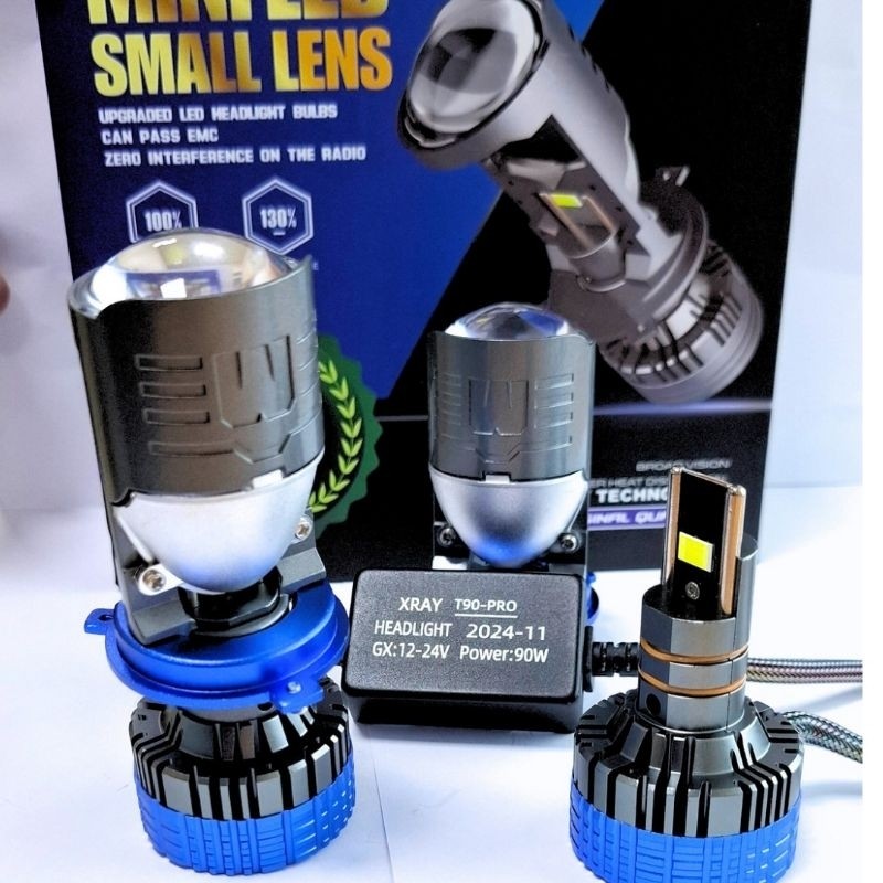 Đèn pha Led bi cầu T90 Pro - 90w siêu sáng với 15 chip led chân H4( giá 1 bóng).