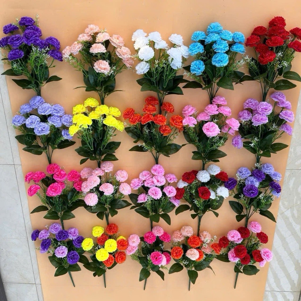 Cụm Hoa Phăng Nhí cành 7 nhánh 10 bông hoa.