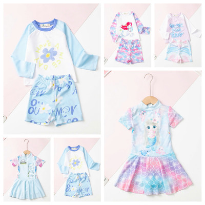 Đồ bơi trẻ em - SW01 chống nắng, nhanh khô size 2 đến 12 tuổi bé gái dài tay