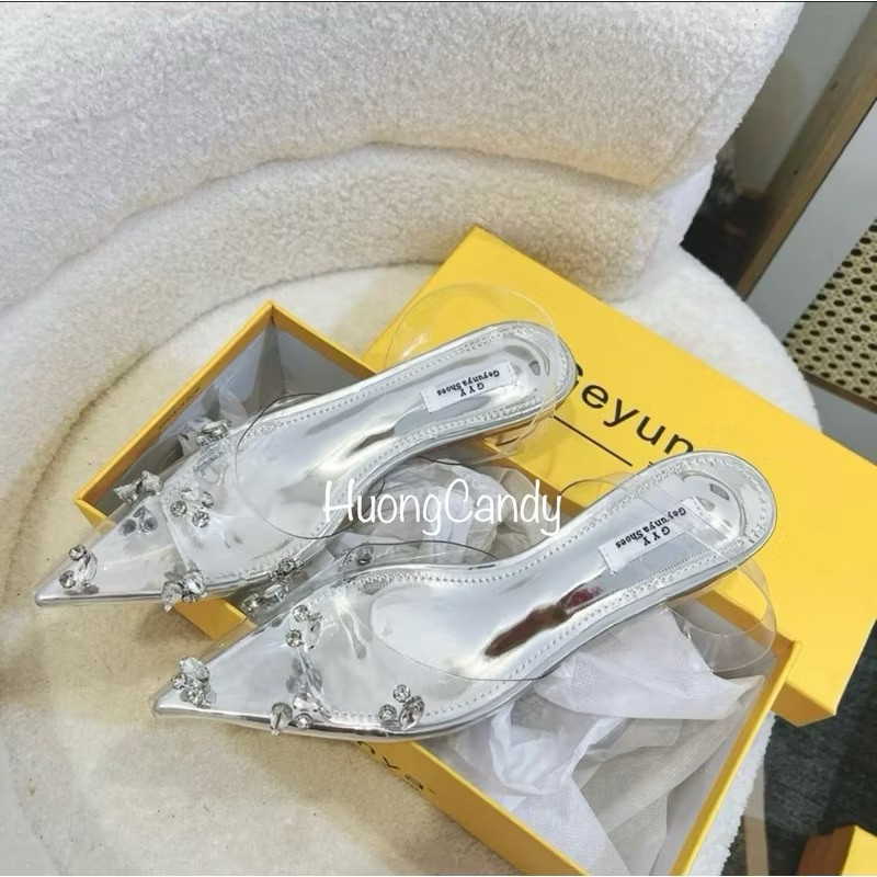 m1 Sandal Gót vuông 4cmđá gém Chắc fullbox(sẵn hàng) m2