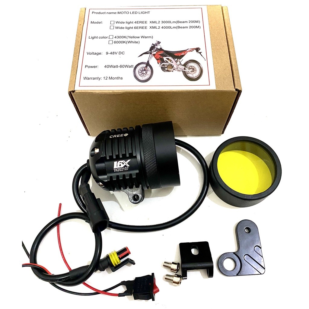 Đèn Trợ Sáng L6x CREE Full Phụ kiện Bảo Hành 1 Năm