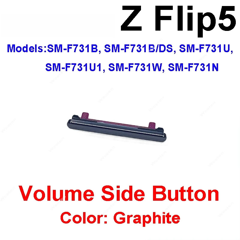 Dành Cho Samsung Galaxy Z Flip 5 / 6 Nút Âm Lượng Bên Thay Thế Phím Lên / Xuống Cho Mẫu F741B / F741