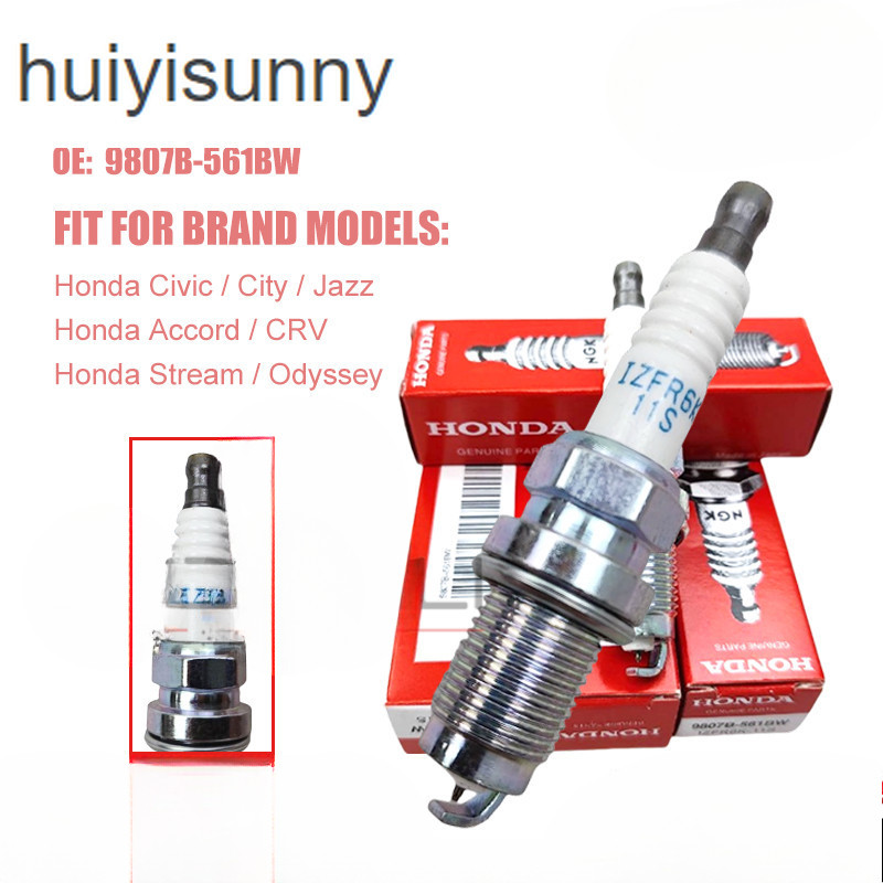HYS [4PC] Honda NGK Iridium IZFR6K11 Bugi Civic FD FD1 FD2 Accord Odyssey RB1 CRV Stream RSZ 1.8 2.0
