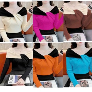 Áo xoắn trễ vai tay dài nữ BIGSIZE 50-90kg chất thun tăm lạnh Áo kiểu trễ vai cho nữ phù hợp mọi dịp