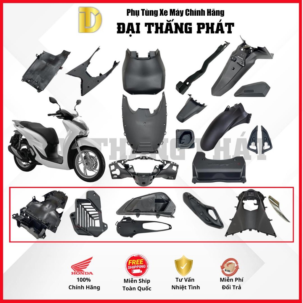 (Có bán lẻ) Dàn nhựa nhám xe SH 125/150/160cc (2020-2025) K0R chính hãng Honda