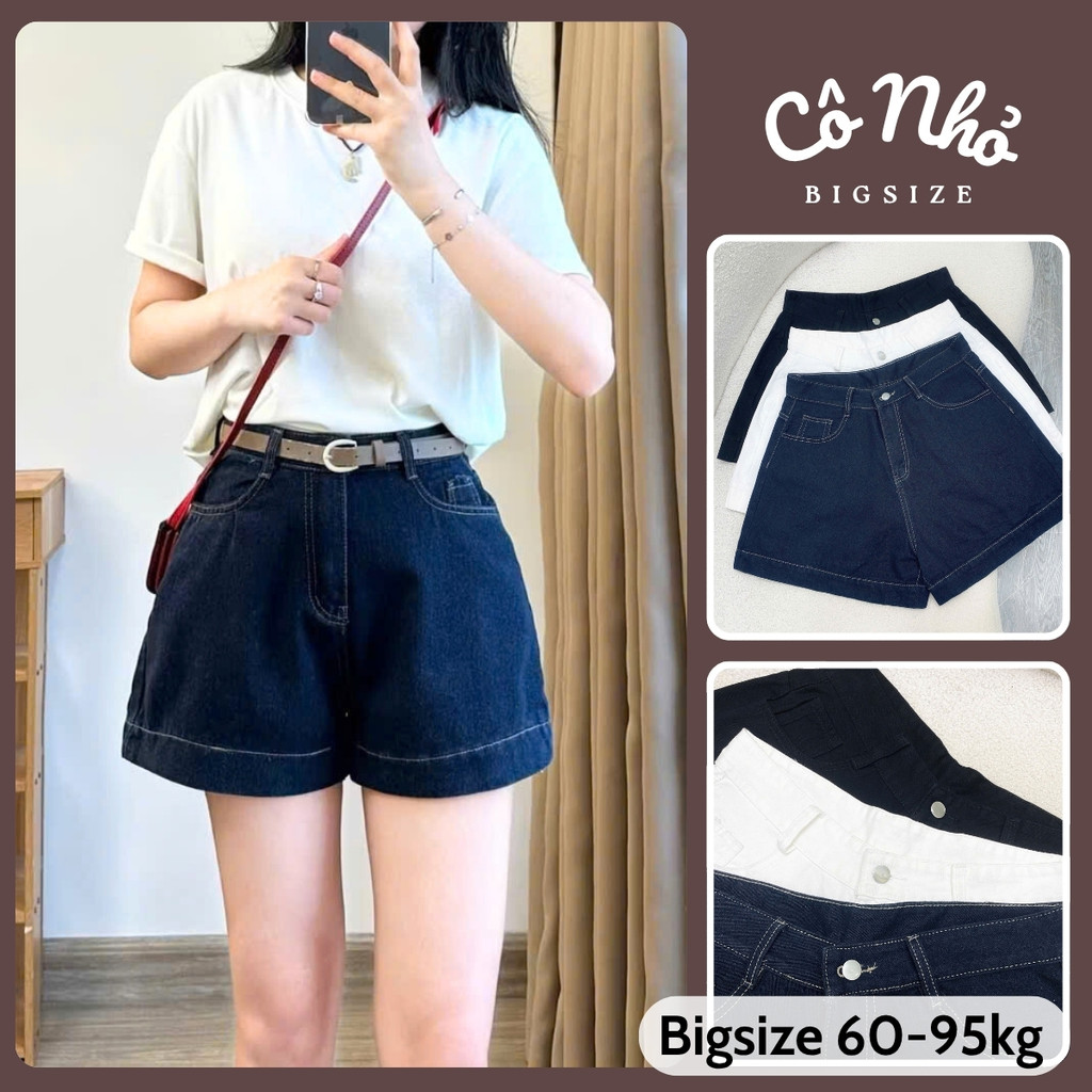 Quần Đùi Bigsize Nữ Dáng Ngố Lật Lai Năng Động Vải Jean/Denim/Kaki Cho Chubby Q559 | BigBuy360 - bigbuy360.vn