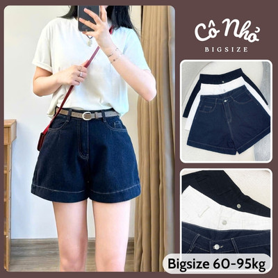 Quần Đùi Bigsize Nữ Dáng Ngố Lật Lai Năng Động Vải Jean/Denim/Kaki Cho Chubby Q559/J6
