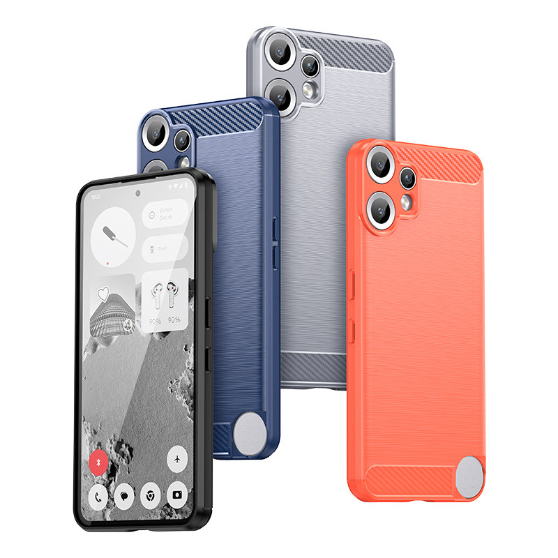 For Nothing CMF Phone 2 Pro Chống Sốc Armor Sợi Carbon Hybrid Brush TPU Case Cover