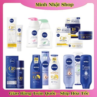   Mẫu mới  Bộ dưỡng da mặt toàn thân Kem tắm xả Nivea Q10 của Đức  - Nội địa Đức Đủ Bill  Hot  