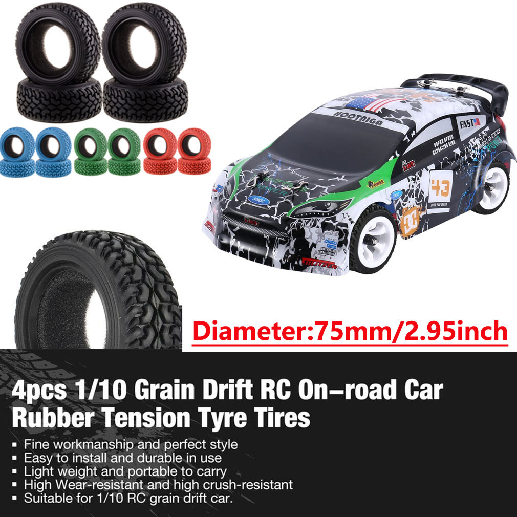 4 YSIDO 75mm RC 1 / 10 Rally Lốp cho 1 / 10 RC Car On-Road Racing Rally HSP HPI Redcat Tamiya Kyosho