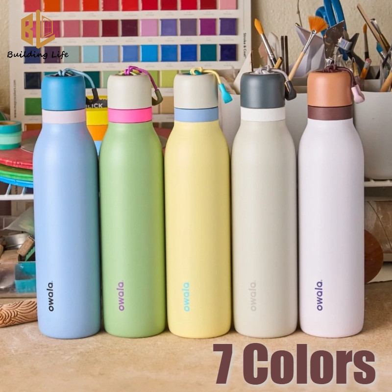 7 Màu Owala Freesip Twist Cách Nhiệt Bình Nước Inox Có Ống Hút Đôi Uống Ống Hút Cách Nhiệt Cốc Thể T