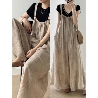 Trang Phục mùa hè phong cách cá tính nữ, bộ jumpsuit rộng rãi vintage mới