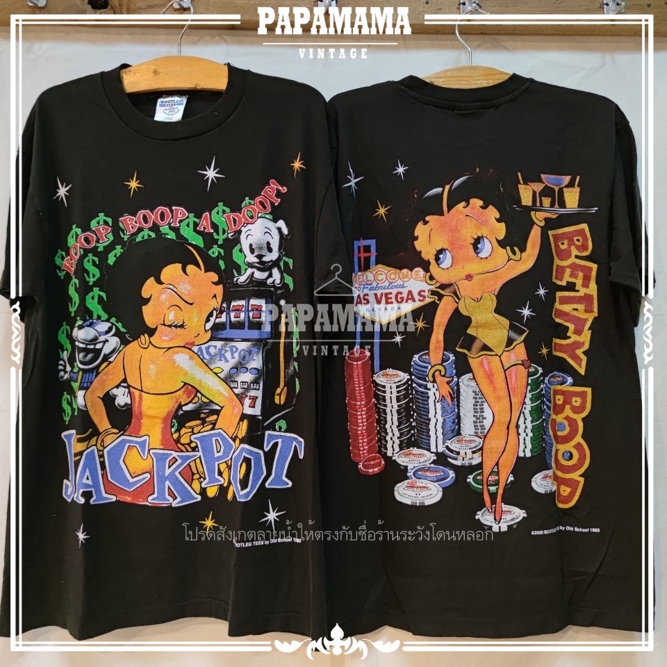 [Betty Boop] Boop Boop a Doop Áo thun Jackpot / Áo thun Baju Microfiber Jersi / Áo thun Jersey
