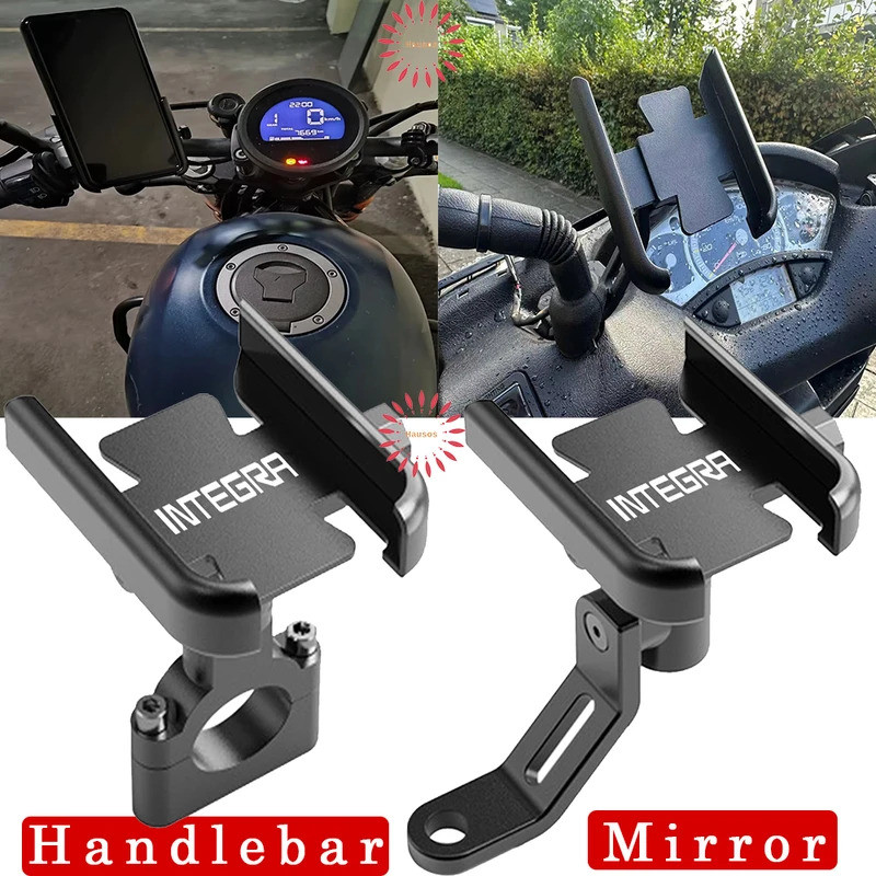Gương Tay Cầm Điện Thoại Di Động Giá Đỡ GPS Chân Đế Xe Máy Phụ Kiện Dành Cho Xe Honda Integra 700 75