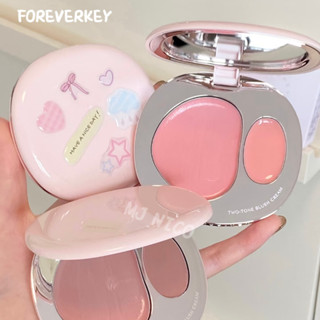 FOREVERKEY Kem Má Hồng Hai Tông Màu Mang Màu Tím Mở Rộng Và Co Lại Màu Lì Tạo Khối Làm Sáng Và Chải Chuốt