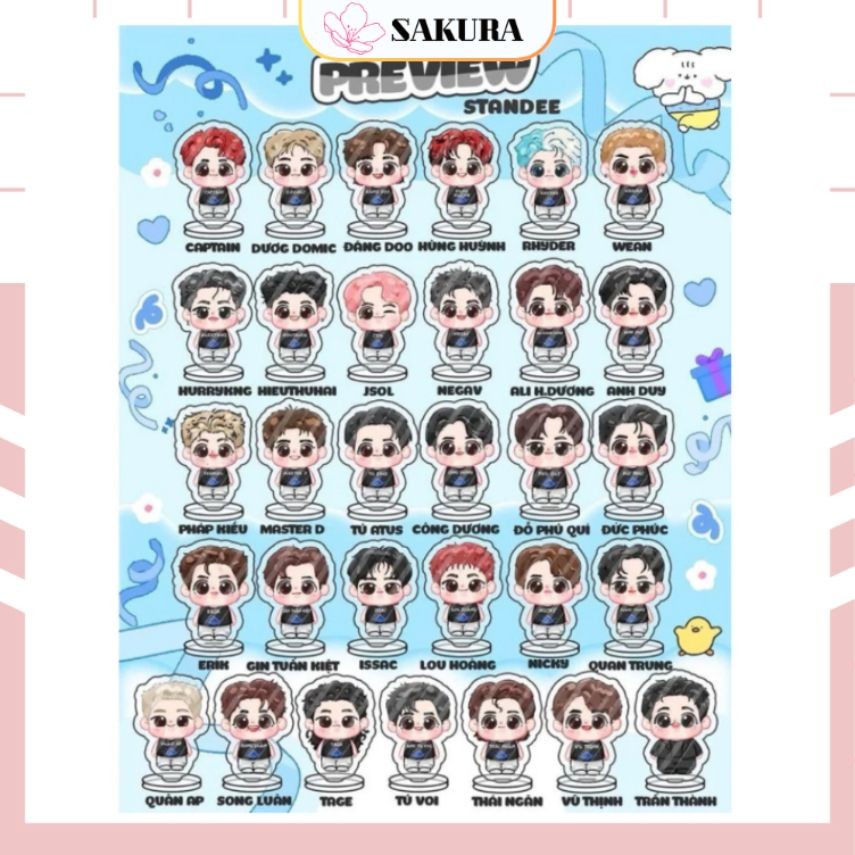 (1k/ 1 BOX) Blindbox blind pack hộp mù standee 5CM chibi ATSH Anh trai say hi ( DUY NHẤT 24/9)