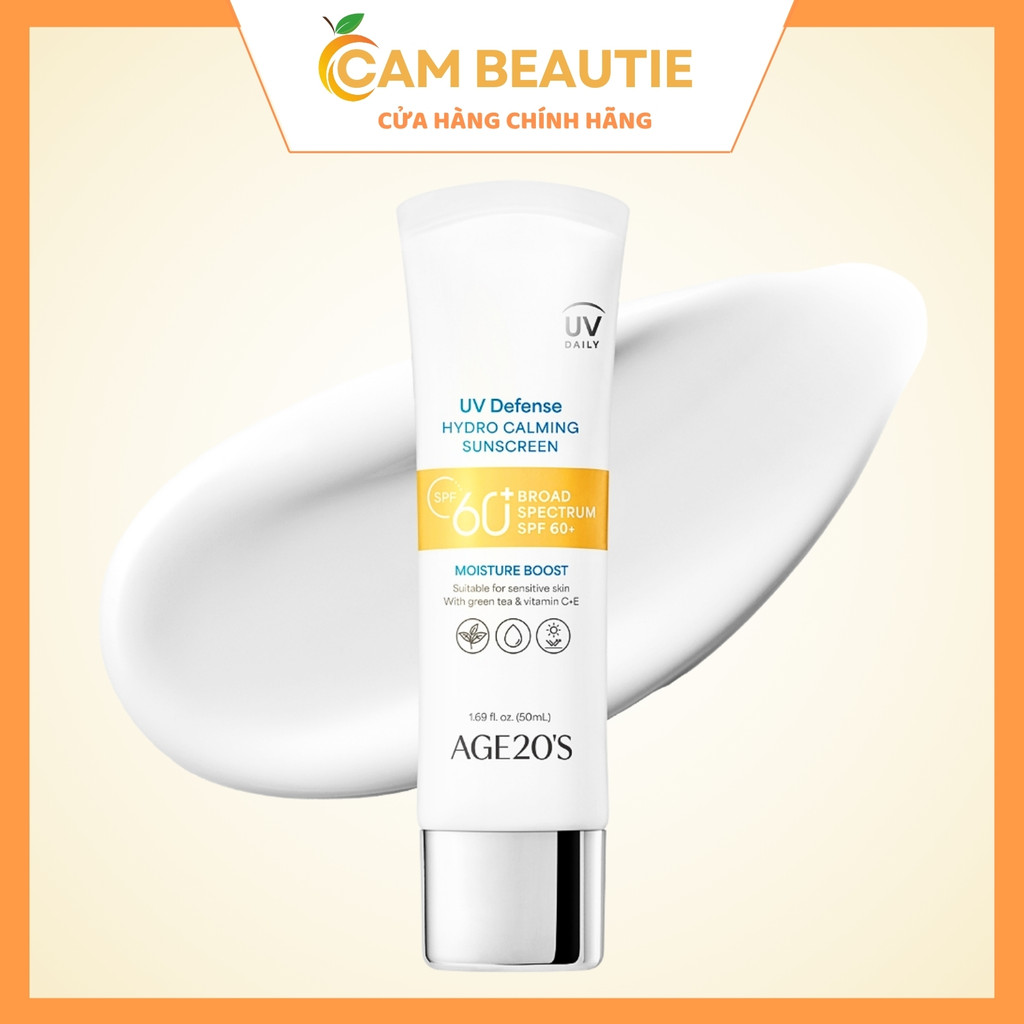 Kem chống nắng mỏng nhẹ AGE20'S UV Defense Hydro Calming Sunscreen SPF 60+ 50ml