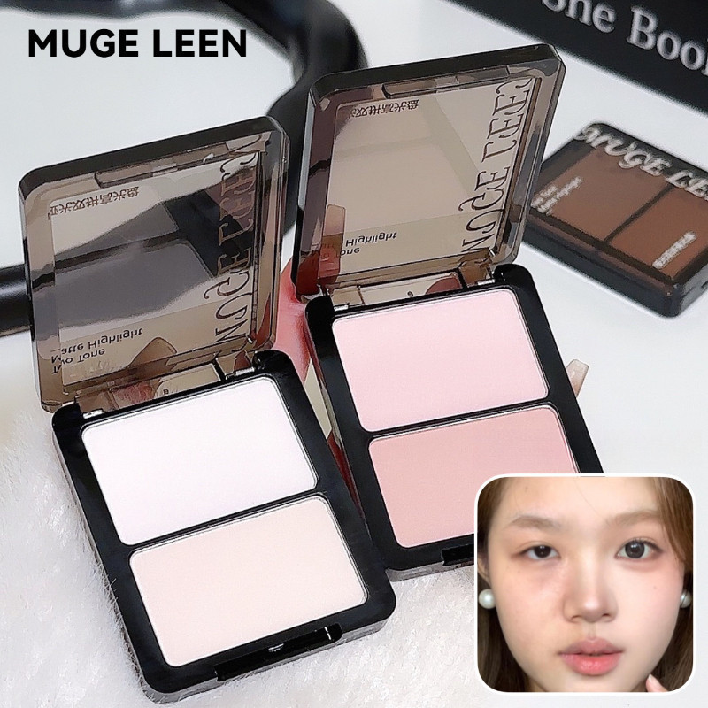 MUGE LEEN Highlight Powder Matte Highlight Brightening Nose Shadow Highlight Blush All-In-One Palett