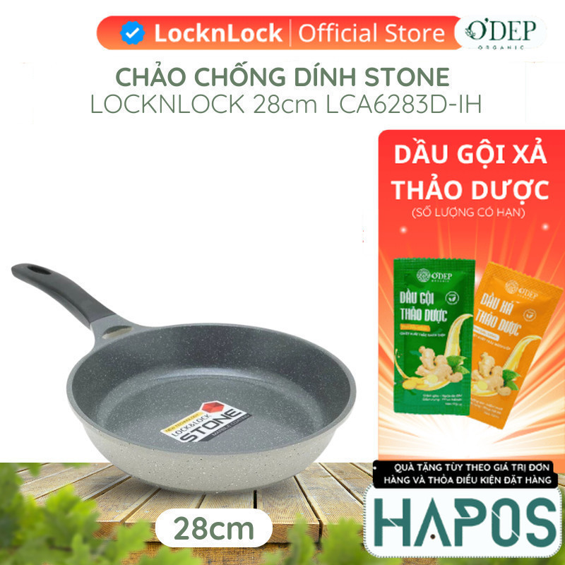 Chảo rán Stone 28cm Chính hãng LocknLock LCA6283D-IH - HAPOS OFFICIAL