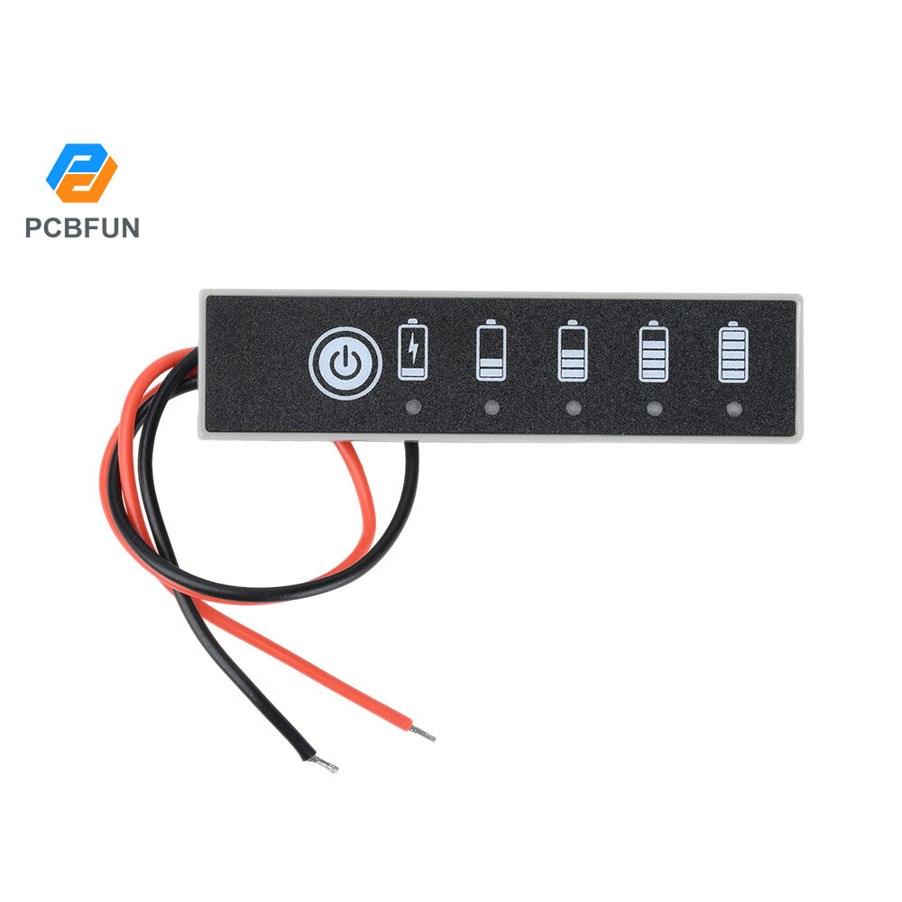 Pcbfun 18650 Bộ pin Li-ion Chỉ báo sạc Bảng hiển thị sạc pin Kết nối chống đảo ngược Pin Lifepo4 / L