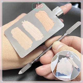 SmallbrainsJr Trang Điểm Trộn Bảng Nền Son Môi Phấn Mắt Thép Không Gỉ Trộn Bảng Có Thìa Dụng Cụ Làm Đẹp Móng Tay Nghệ Thuật Palet vn