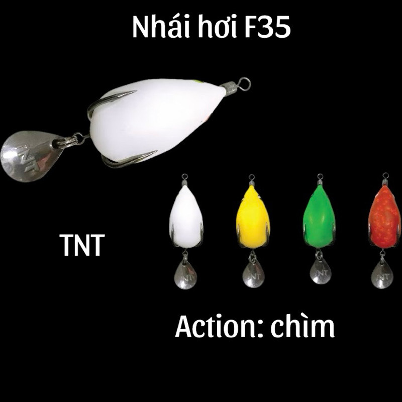 Nhái hơi câu lure F35-TNT đi chìm chính hãng