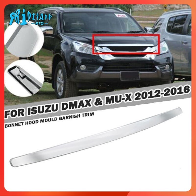 Tự Động Trước Lưới Tản Nhiệt Chrome hood Moulding Cho isuzu DMAX 2011 2012 2013 2014 2015 2016 MUX 2