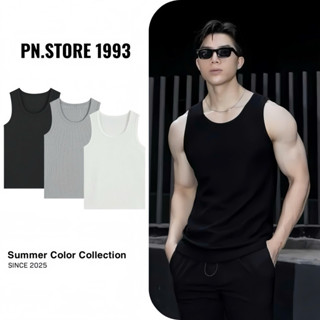 Áo thun gân tank top PN.STORE 1993 vải thun gân thoáng mát thấm hút mồ hôi pn.store Cotton Menswear