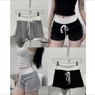  Combo 2 Quần Short Nữ B.em Store vải thun tăm  cạp cao dáng ôm tôn body khoẻ khoắn  không túi  đùi 