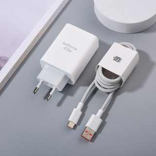  Mới Infinix 45W Sạc Siêu Nhanh Sạc Bộ Chuyển Đổi Nguồn 6A USB C Cáp Cho Infinix GT 20 Pro Note 50 40 30 Pro Zero 30 X Pro Hot 50 40 30 Pro 
