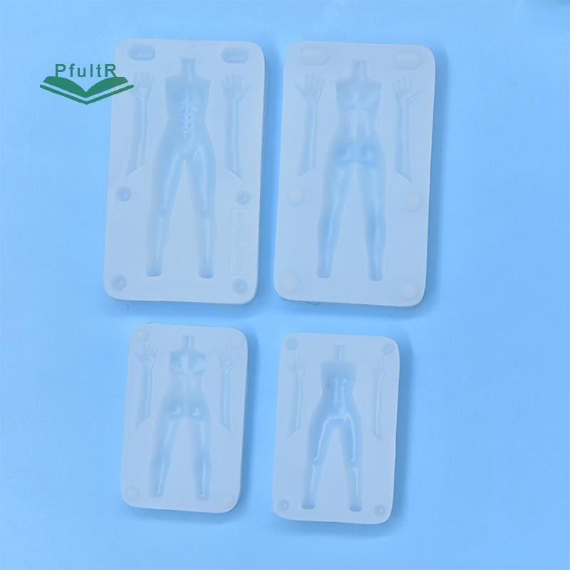 PfultR 1 Bộ Đất Sét Polymer Nam Búp Bê Cơ Thể Torso Khuôn Silicon Fondant / Nhựa Đất Sét DIY Búp Bê 