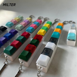 MILTER Fidget Móc Khóa, DIY Phím Bàn Phím Nút Ngón Tay Nắp Bàn Phím, Vượt Qua Thời Gian Giảm Căng Thẳng Keycap Clicker Đồ Chơi Người Lớn