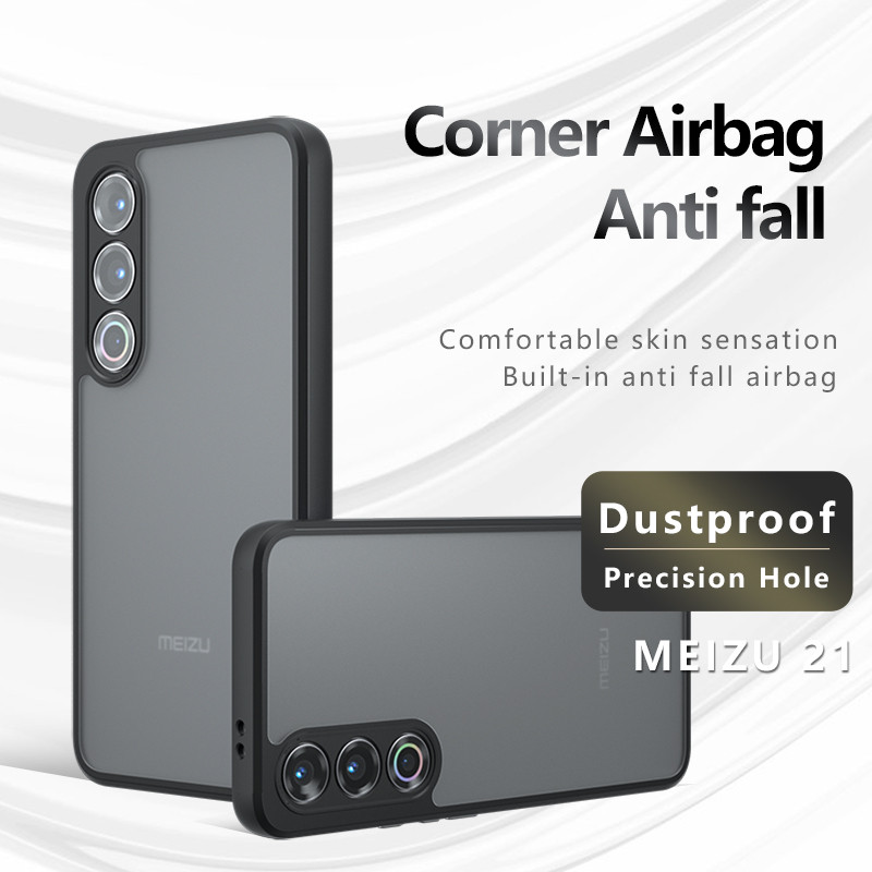 Dành Cho Meizu 20 21 Pro Hybrid Mềm TPU + PC Ốp điện thoại Chống Sốc Mờ Sang Trọng Chắc Chắn Da Chốn