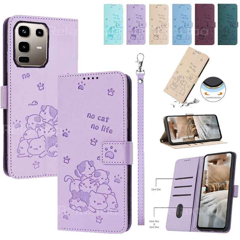 Vỏ ví da lật cho Infinix Note50 Note 50 Pro Plus X 50Pro + 50X 50S Note50Pro + Note50X Note50S 5G Gi