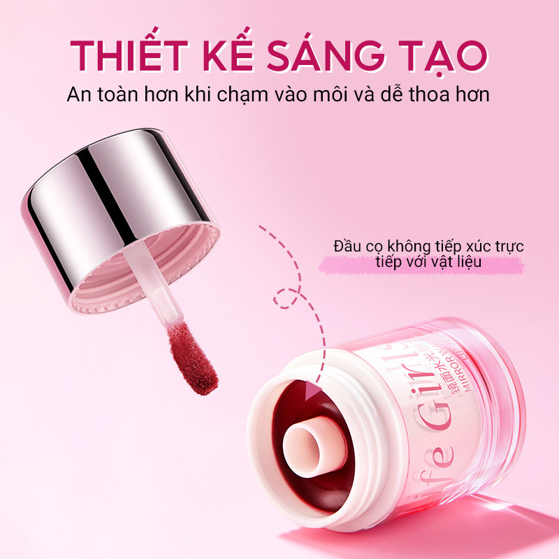 IMAGIC Gương Nước Lip Jelly Dưỡng Ẩm Nước Ánh Sáng Màu Trang Điểm Lâu Dài Lip Glaze