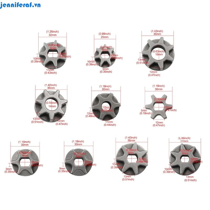 Jenniferaf Bánh Xích Cho 5016 6018 Asterisk Xích Điện Cưa 3 6 7 Răng Dây Xích Máy Mài