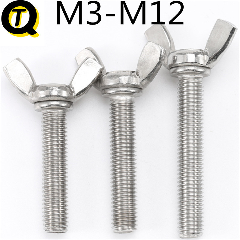 Vít Bướm Inox 304 M3-M12 Vít Tay Móng Vuốt Bu Lông Bướm Thỏi Vít M4M5M6M8M10M12