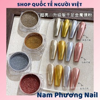 Bột tráng gương ma thuật 4 màu làm móng siêu sáng 🌸 Nam Phương Nail 🌸