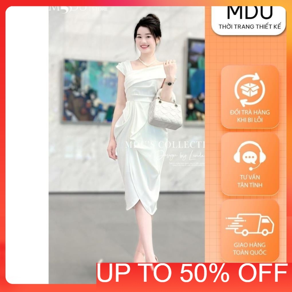Váy Tiếu Thư MDU3350 Chất Mango Ý Thiết Kế Trễ Vai Tinh Tế Từ MDU K67-D2-2