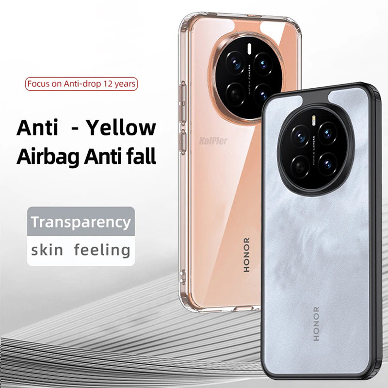 Dành Cho Honor Magic7 / Magic7 Pro Hybrid Trong Suốt Chống Va Đập TPU & PC Matte Túi Khí Chống Sốc