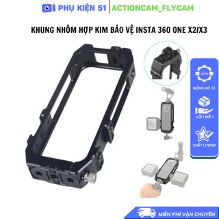  Khung Hợp Kim Nhôm CNC Bảo Vệ Cho Camera Hành Động Insta360 X2 x3 