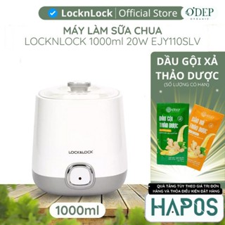 Máy làm sữa chua LocknLock tự động ủ lên men tại nhà nhanh chóng 1000ml 20W EJY110SLV nắp trong suốt - HAPOS KIDS
