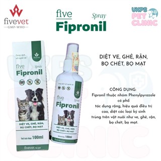Xịt Ve Chó Mèo Five-Fipronil 100ml – Hỗ Trợ Diệt Ve, Bọ Chét Nhanh