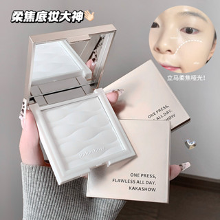JOJO DIARY Bột nhỏ gọn Chống thấm nước Matte Flawless Face Pressed Trang điểm có gương